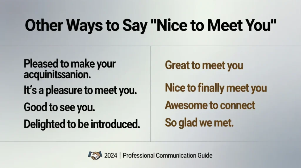 Other Ways to Say other ways to say nice to e meet you 2