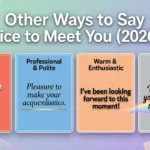 Other Ways to Say Nice to e Meet You