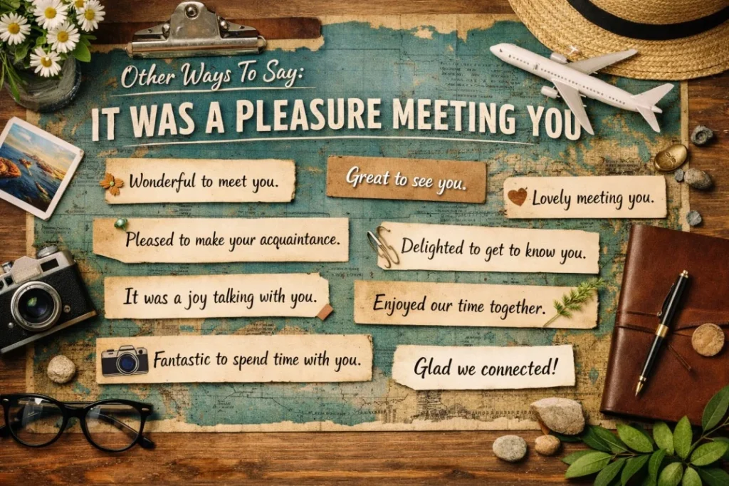Other Way To Say It Was a Pleasure Meeting You