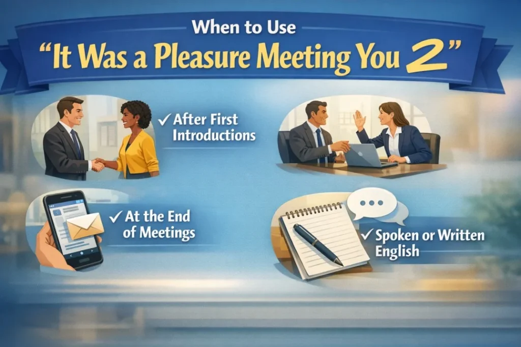 When to Use “It Was a Pleasure Meeting You 2”