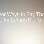 Other Ways to Say Thank You for Letting Me Know