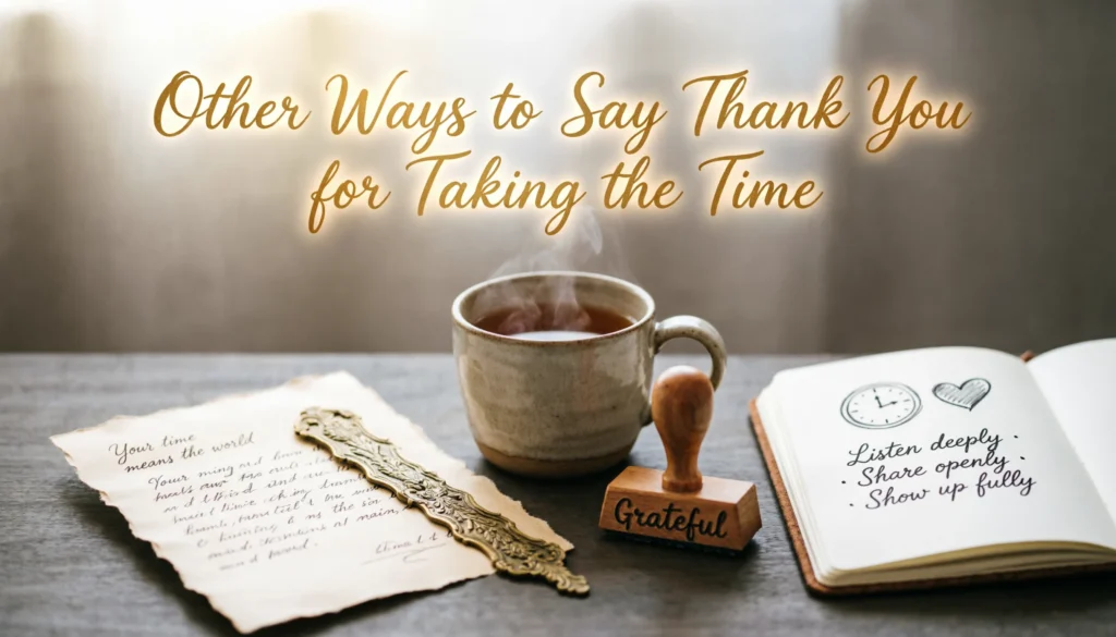 Other Ways to Say Thank You for Taking the Time