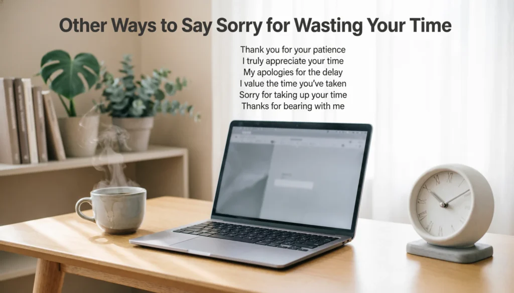 Other Ways to Say Sorry for Wasting Your Time