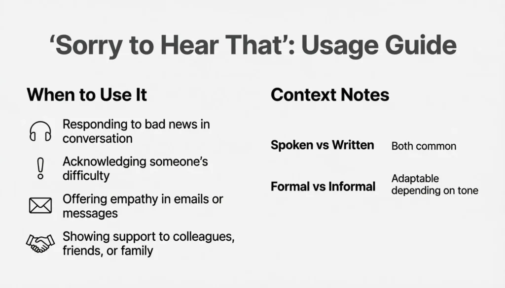 When to Use “Sorry to Hear That”