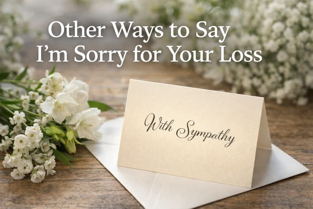 Other Ways to Say I’m Sorry for Your Loss