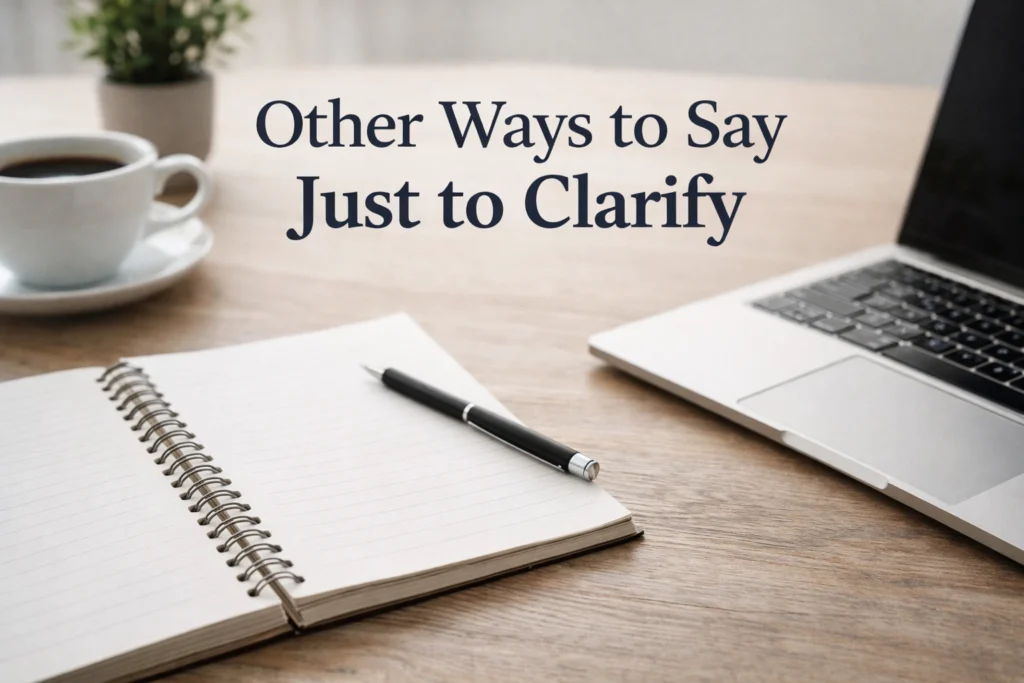 Other Ways to Say Just to Clarify