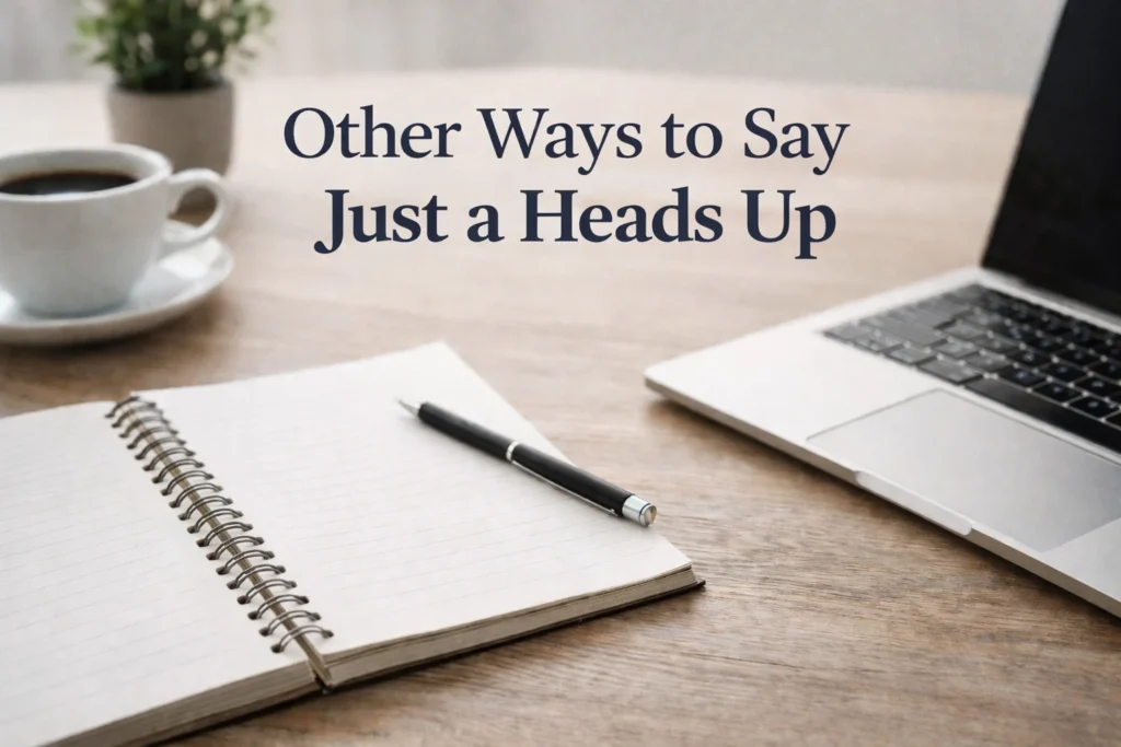 Other Ways to Say Just a Heads Up
