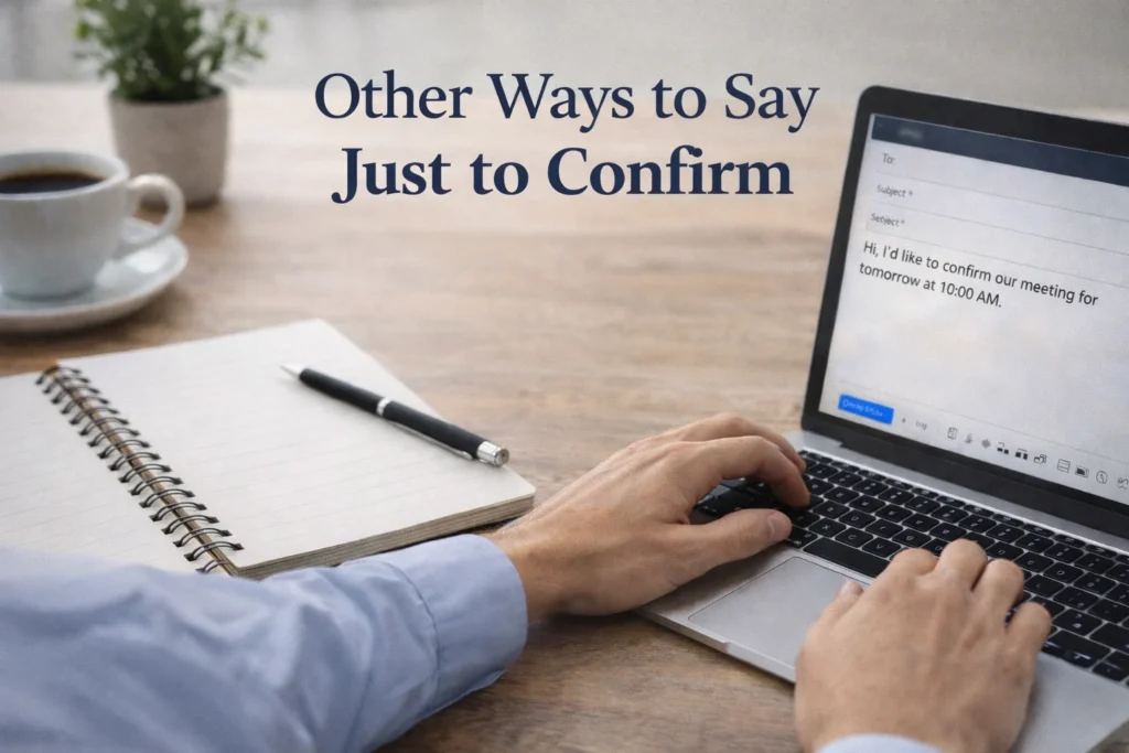 Other Ways to Say Just to Confirm