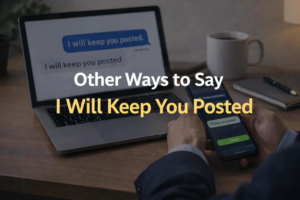 Other Ways to Say I Will Keep You Posted