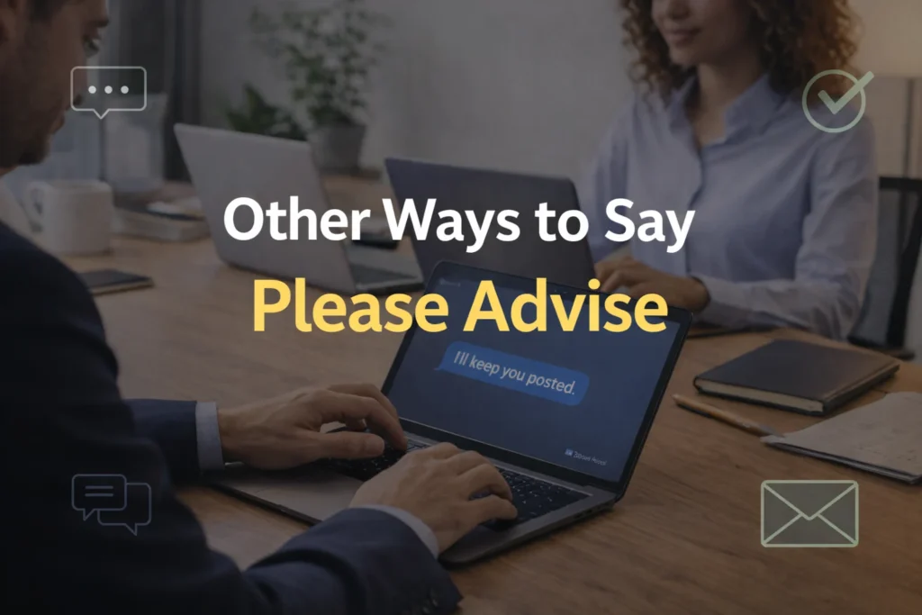 Other Ways to Say Please Advise