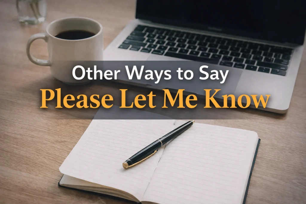 Other Ways to Say Please Let Me Know
