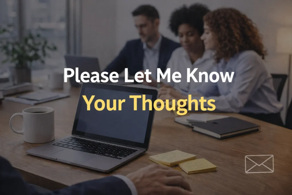 Other Ways to Say Please Let Me Know Your Thoughts