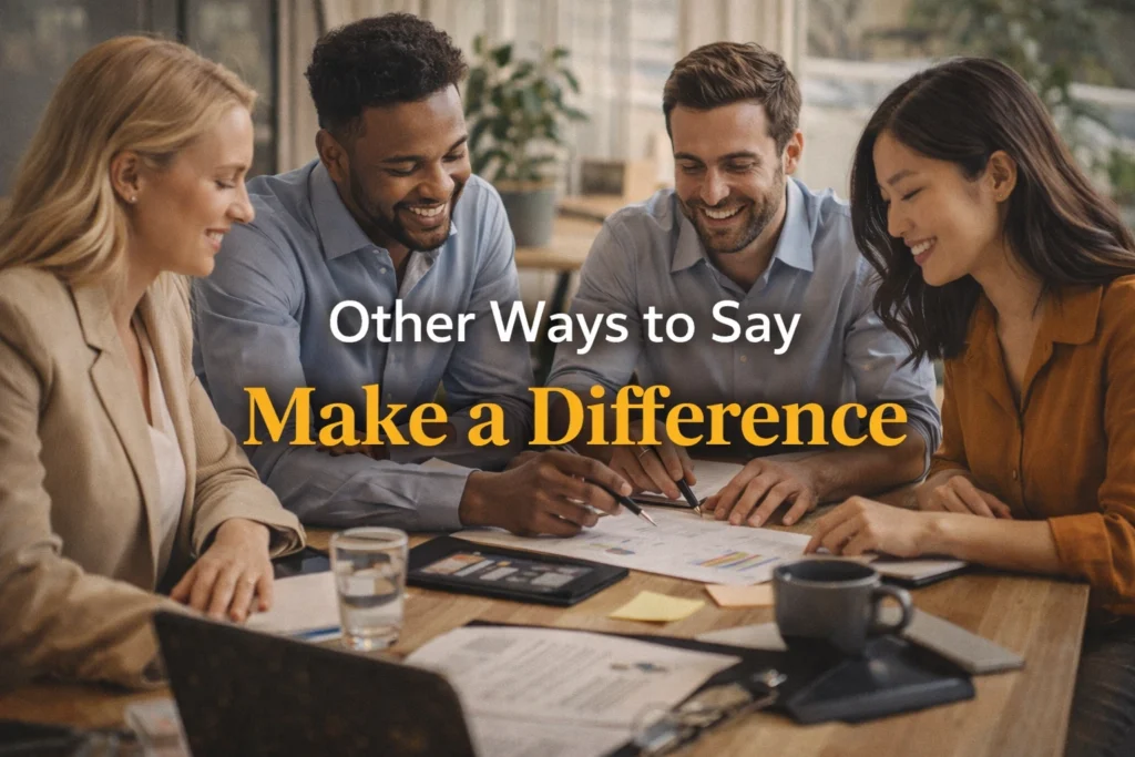 Other Ways to Say Make a Difference