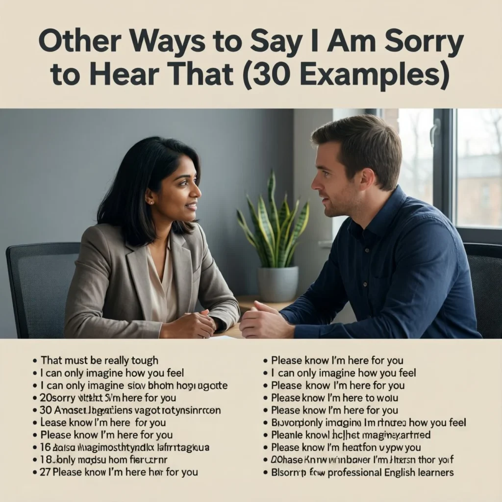 Other Ways to Say I Am Sorry to Hear That