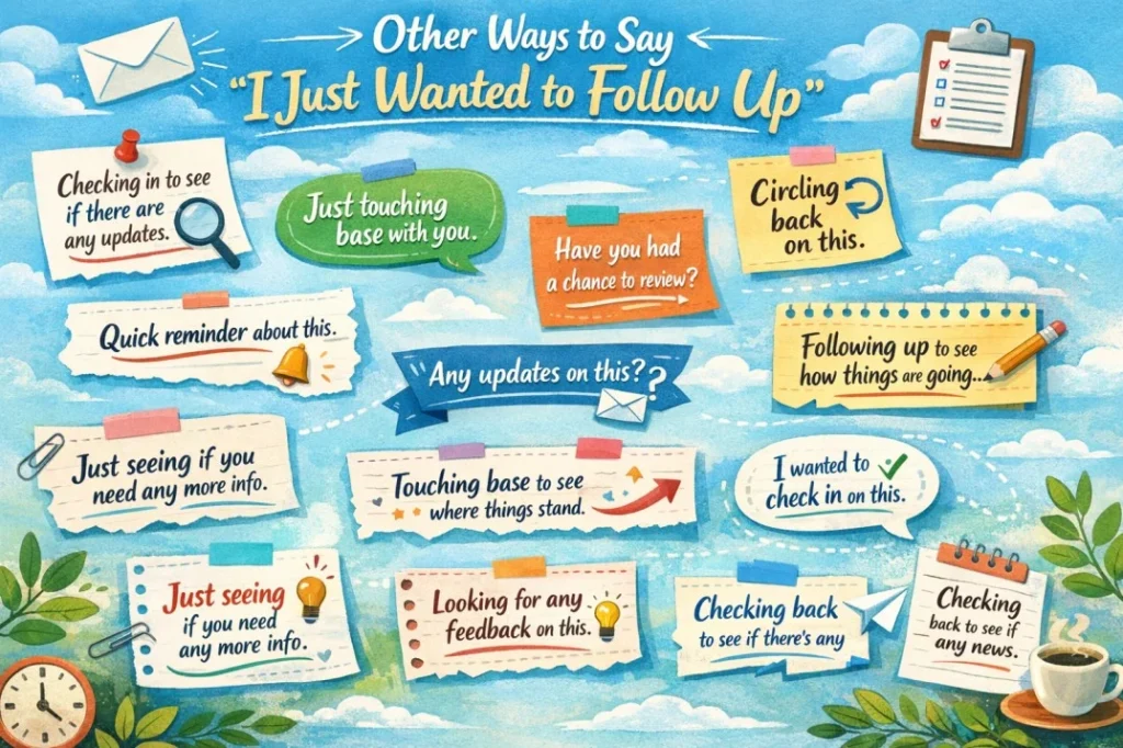 Other Ways to Say “I Just Wanted to Follow Up” (With Examples)