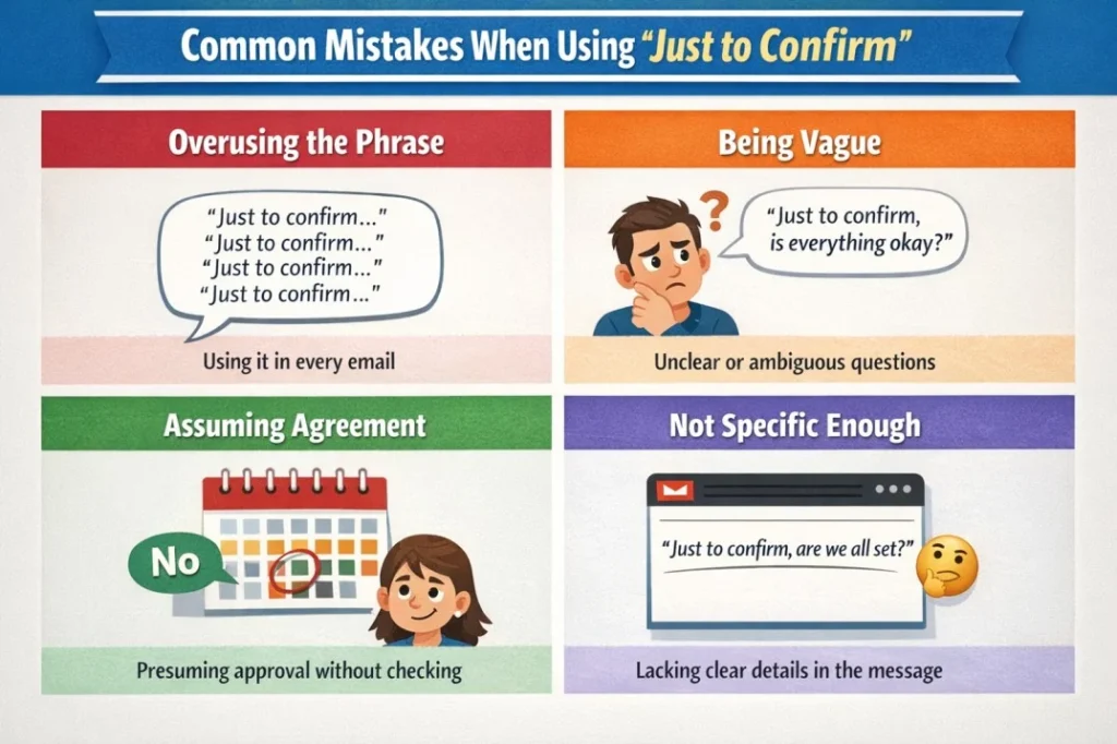Common Mistakes When Using “Just to Confirm”