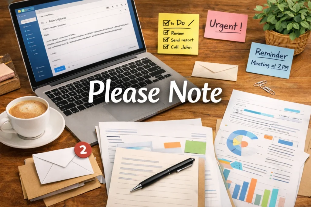 Other Ways to Say “Please Note”