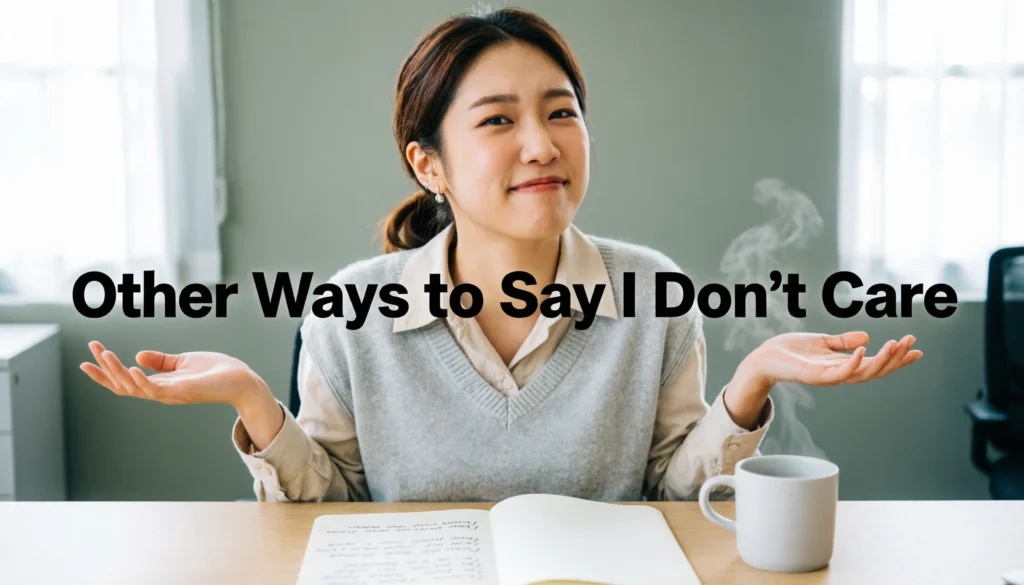 Other Ways to Say I Don’t Care