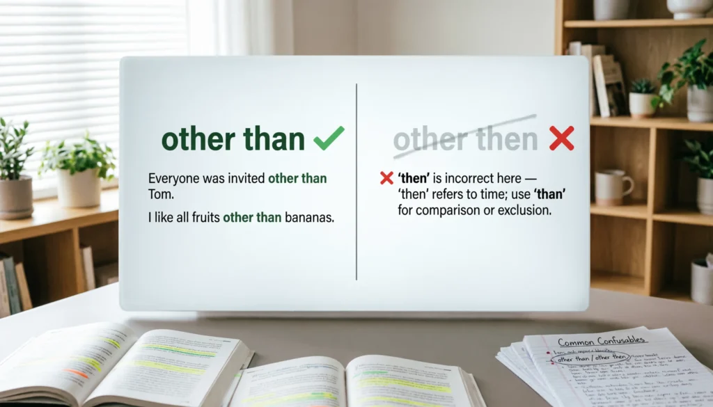 Other Than or Other Then