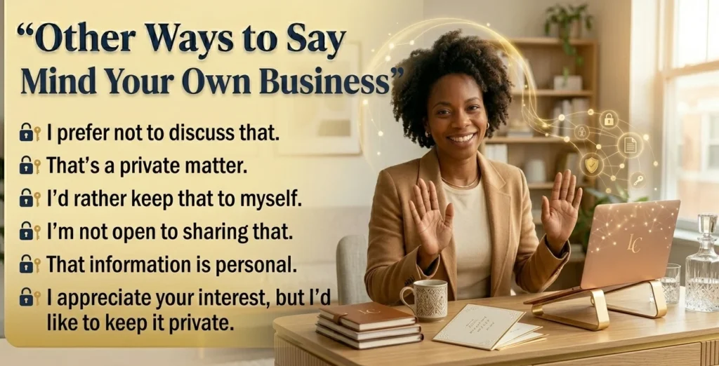 Other Ways to Say Mind Your Own Business