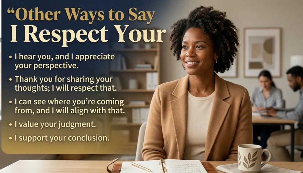 Other Ways to Say I Respect Your Decision