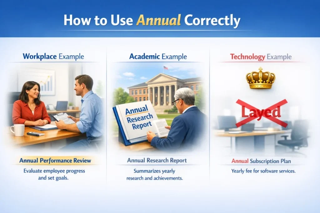 How to Use Annual Correctly