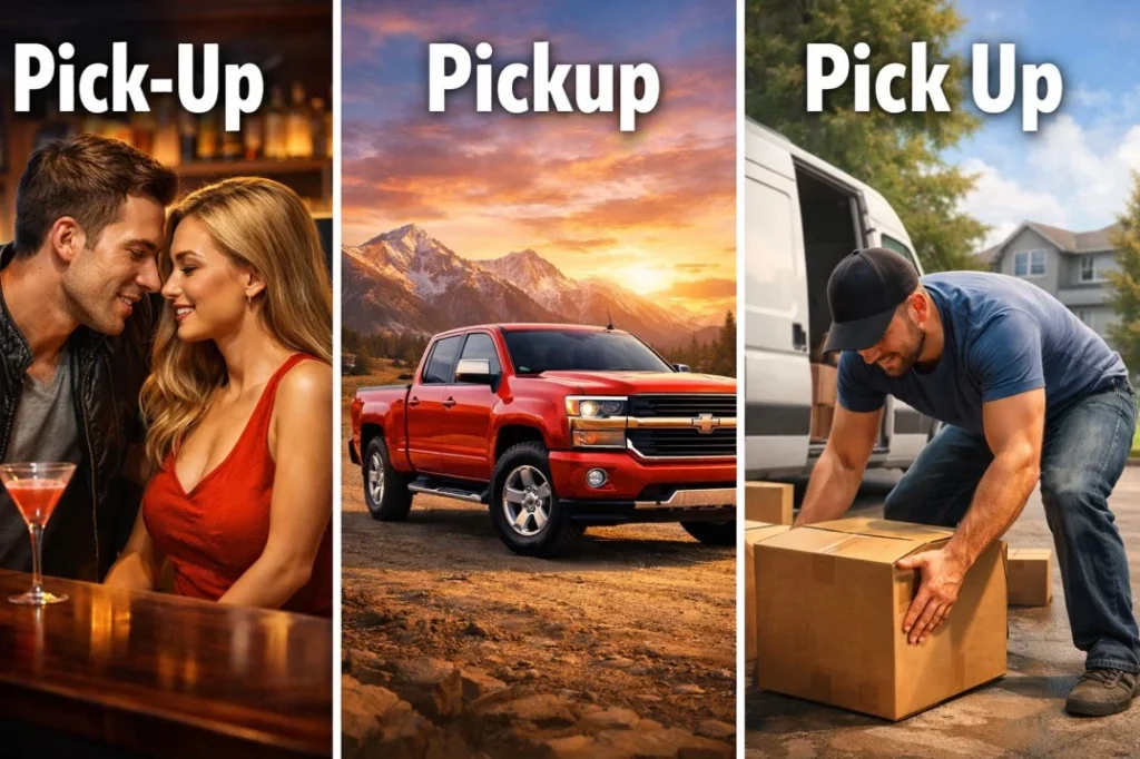 Pick-Up vs Pickup vs Pick Up