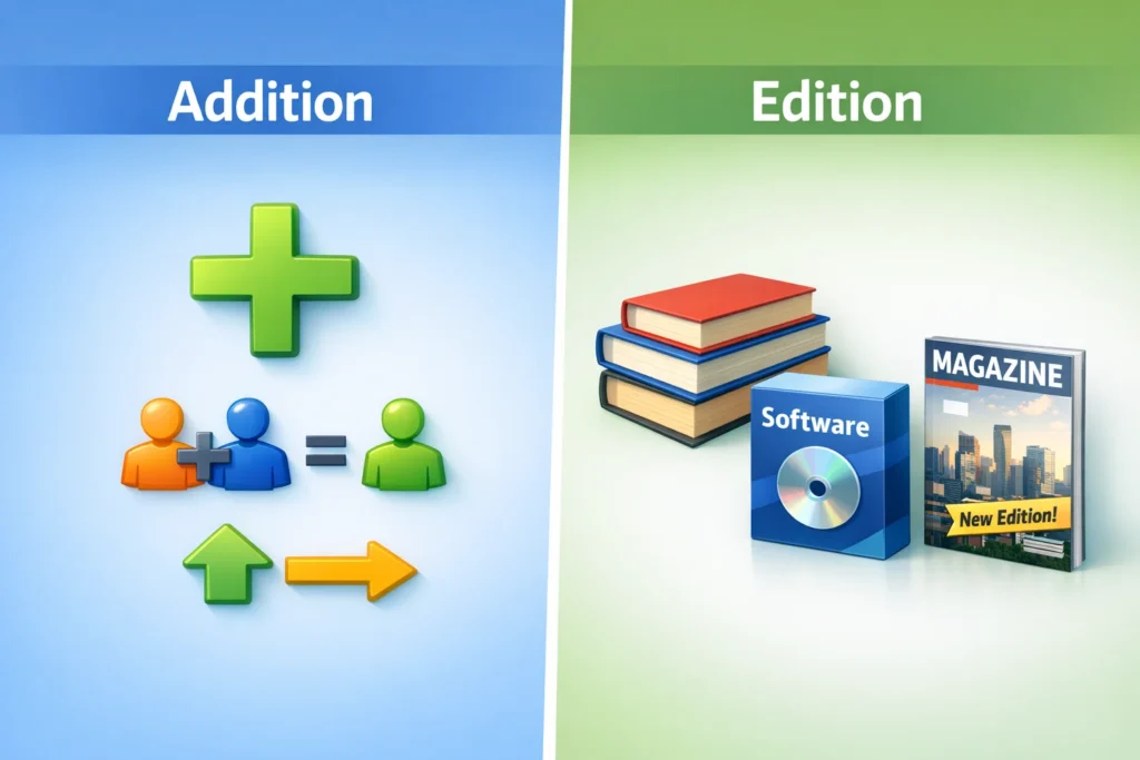 Addition vs Edition