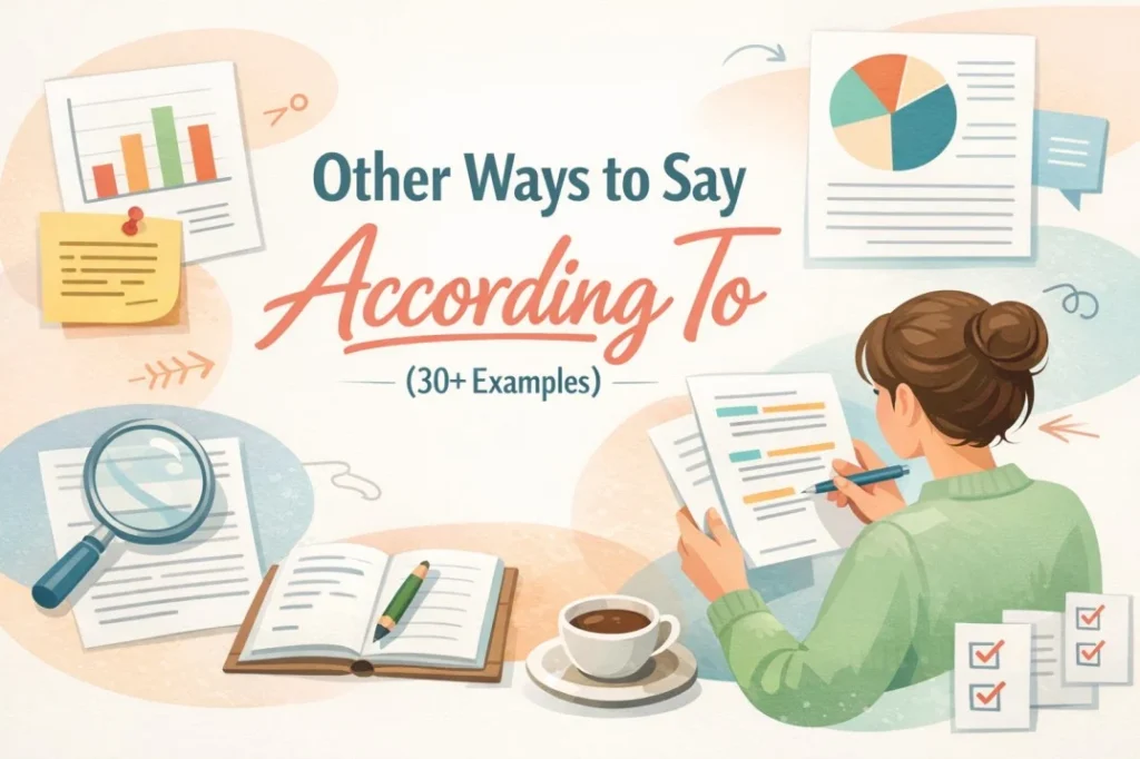 Other Ways to Say According To