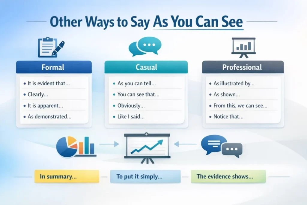 Other Ways to Say As You Can See