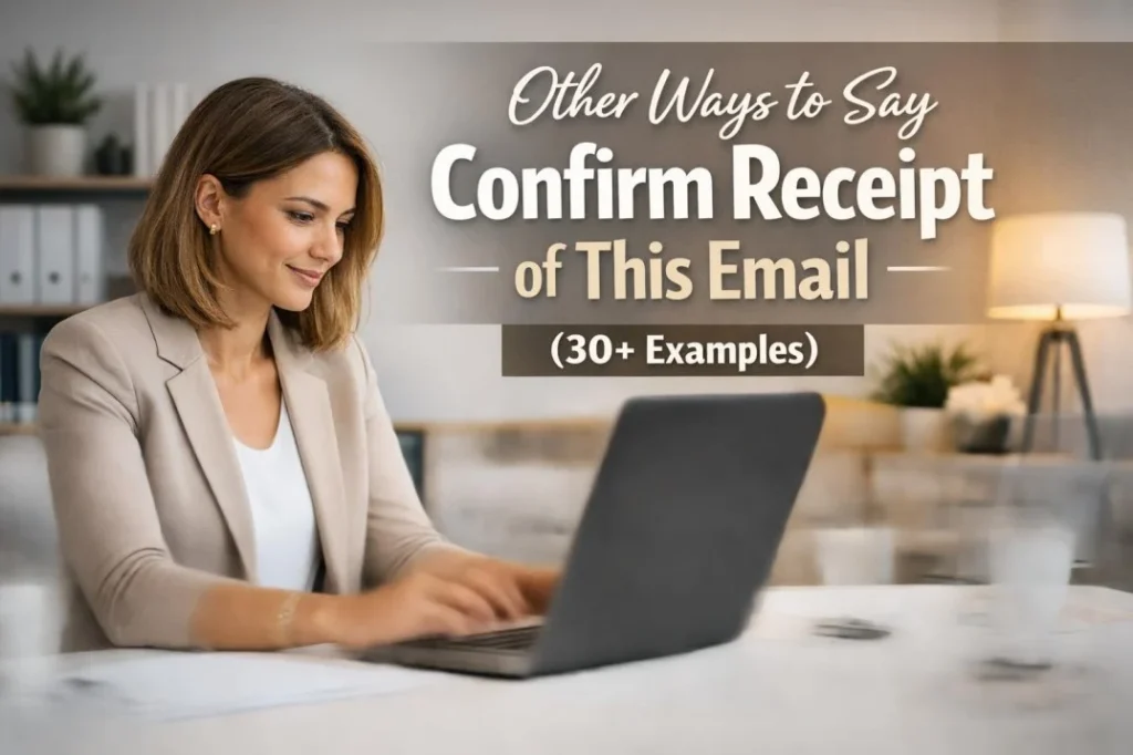 Other Ways to Say Confirm Receipt of This Email