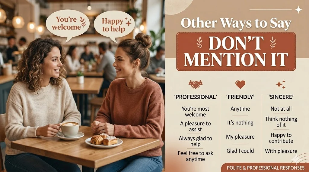 other ways to say don’t mention it