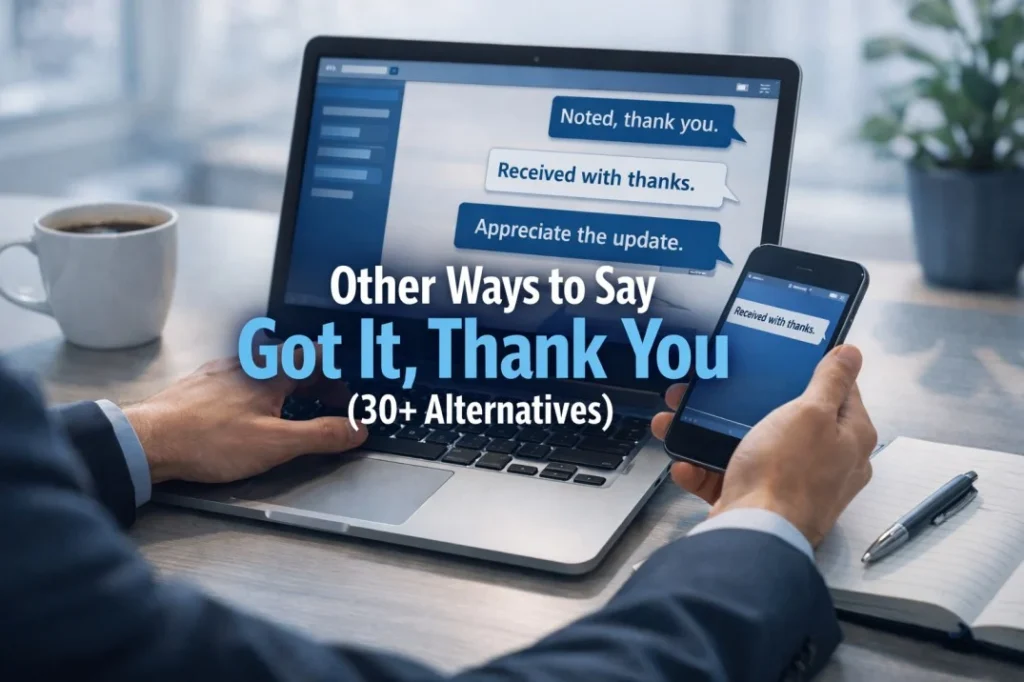 Other Ways to Say “Got It Thank You"