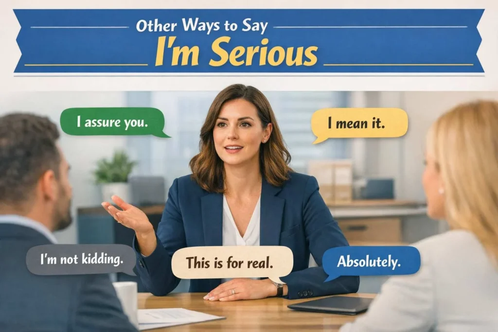 other ways to say I’m serious