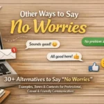 Other Ways to Say No Worries