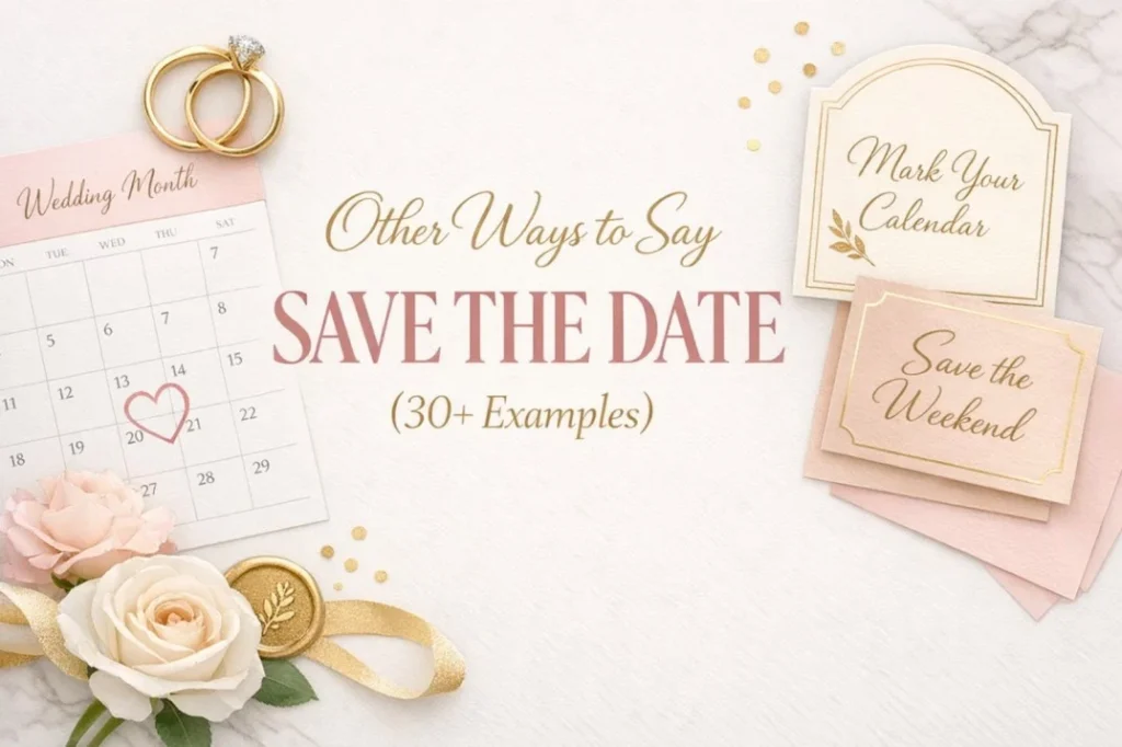 Other Ways to Say Save the Date