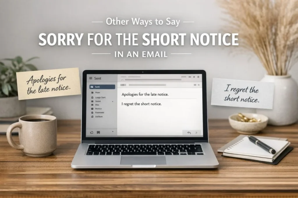 Other Ways to Say Sorry for the Short Notice in an Email