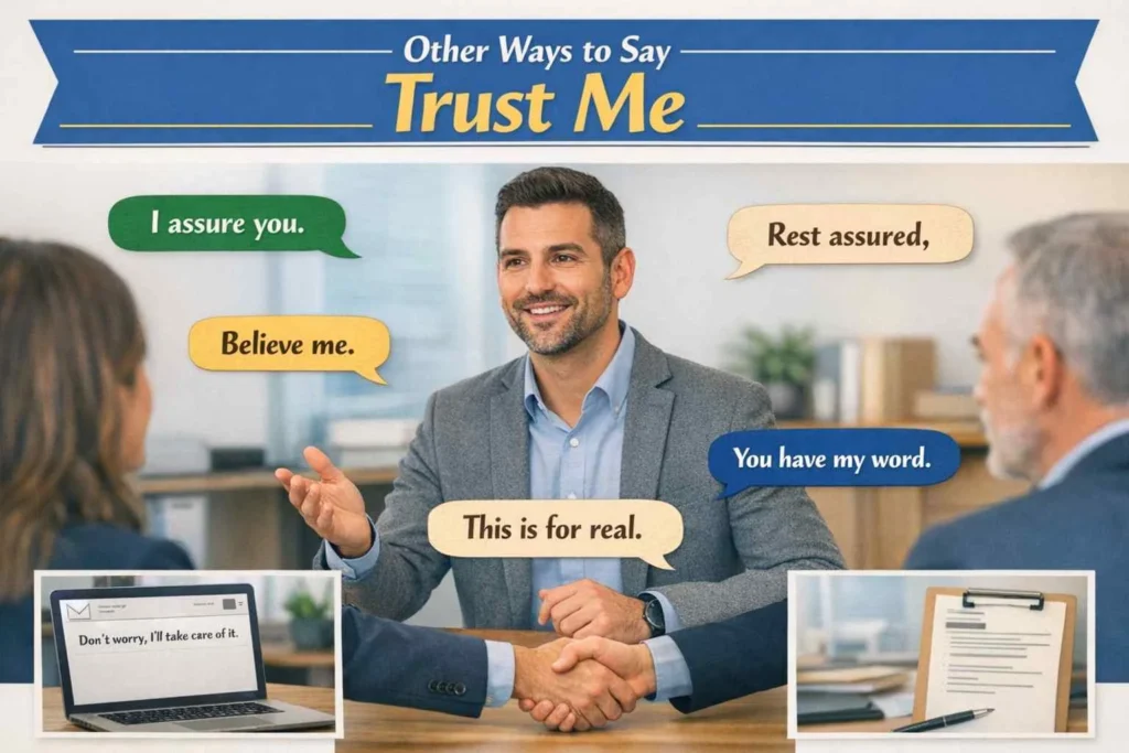 other ways to say trust me