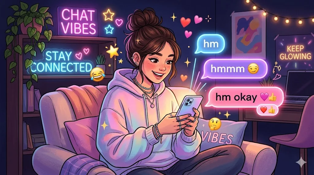 HM Meaning in Text From a Girl